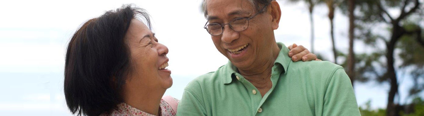 Woman and man in Hawaii