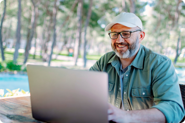 Man with laptop